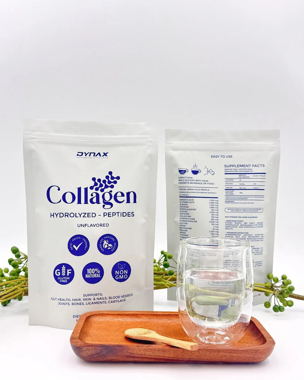 Colágeno Hidrolizado Péptidos 460g Sin Sabor Sin Gluten