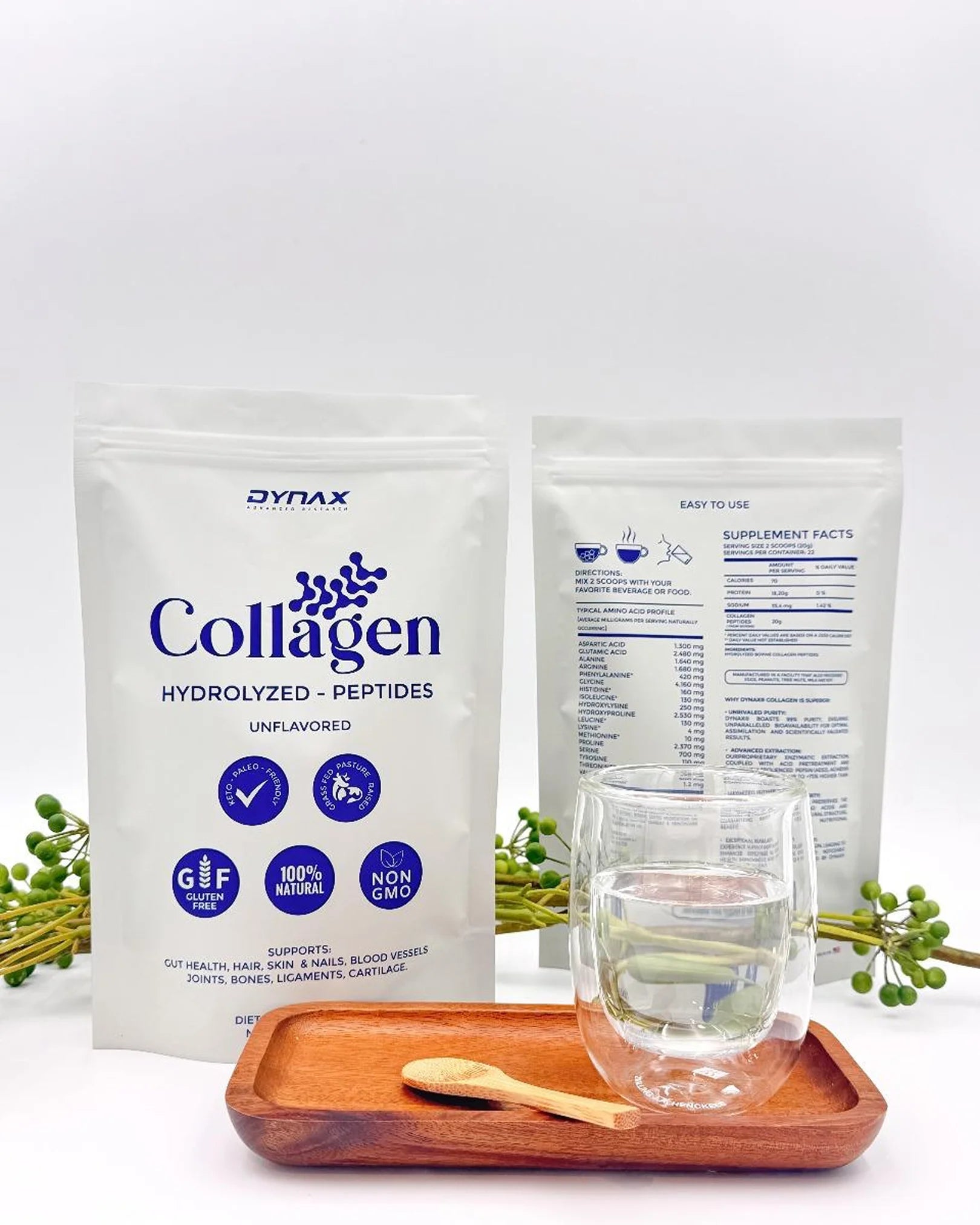 Colágeno Hidrolizado Péptidos 460g Sin Sabor Sin Gluten