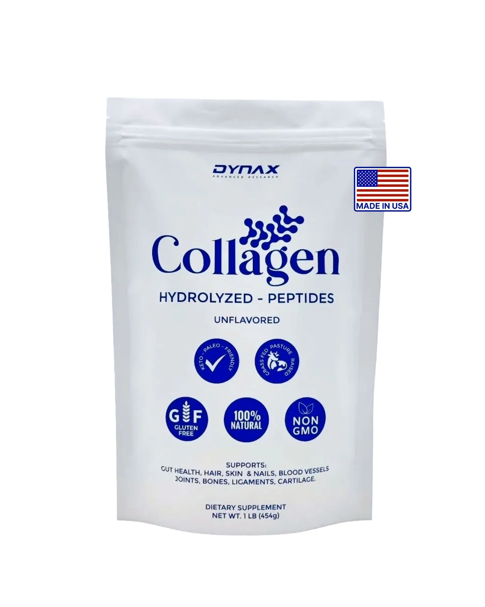 Colágeno Hidrolizado Péptidos 460g Sin Sabor Sin Gluten